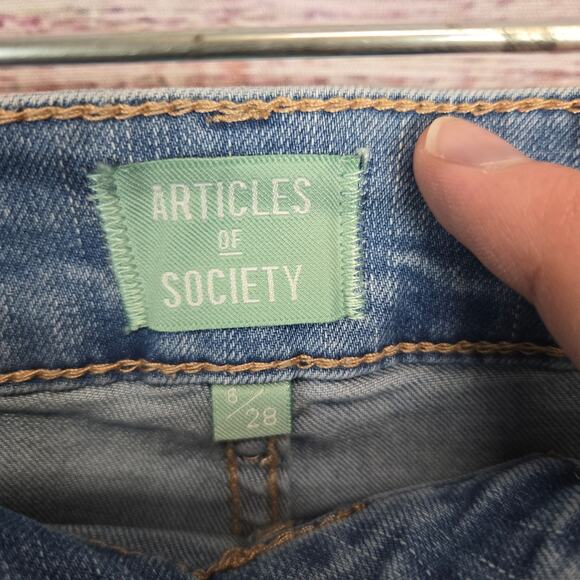 Articles of Society Womens The Lennox High Rise Boot Jeans 6/28 Western Cowgirl - Picture 8 of 16